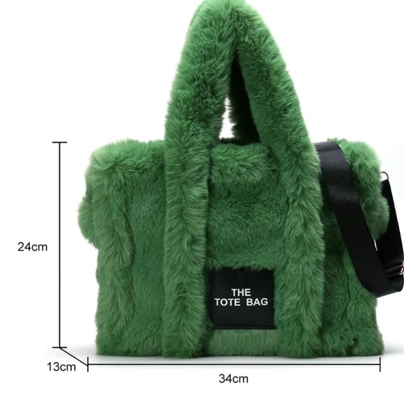 Tote Bags for Women, Fluffy Tote Bags Top-Handle Trendy Plush for Travel Work - Picture 7 of 7